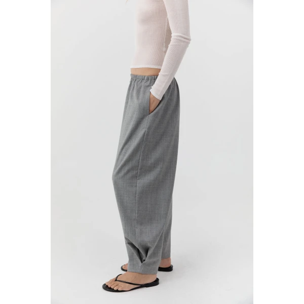 St. Agni Relaxed Balloon Pants in Cobblestone, view 4