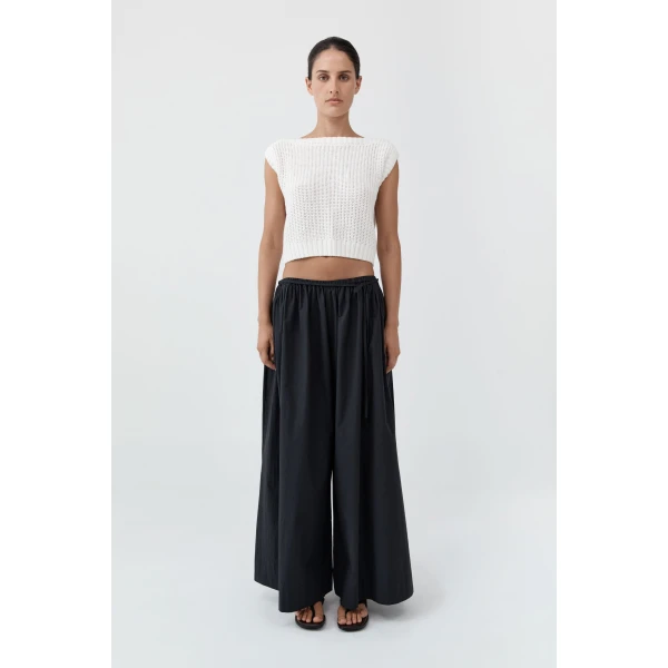 St. Agni Relaxed Bateau Top in Off White, view 3