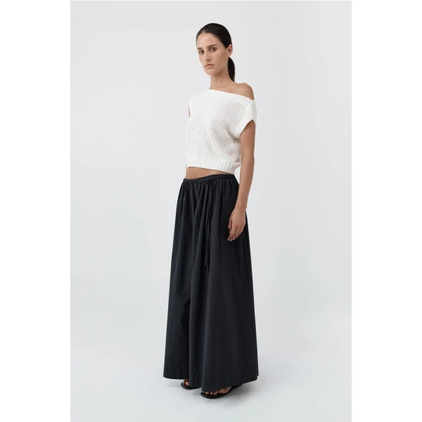 St. Agni Relaxed Bateau Top in Off White, view 4