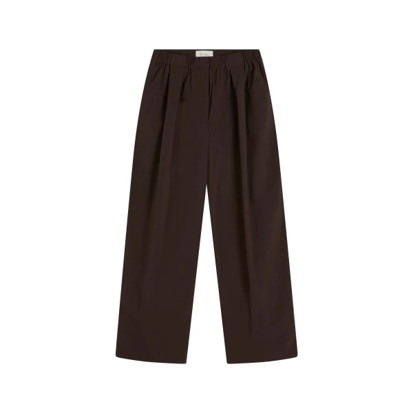 Relaxed Pleat Pants in Bark