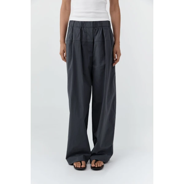 St. Agni Relaxed Pleat Pants in Iron Glaze, view 3