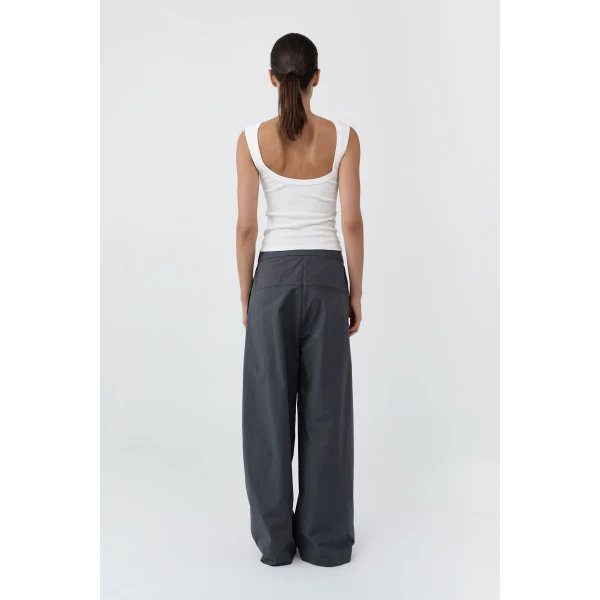 St. Agni Relaxed Pleat Pants in Iron Glaze, view 5