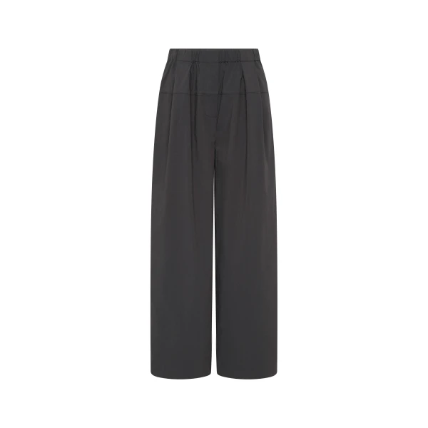 Relaxed Pleat Pants in Iron Glaze