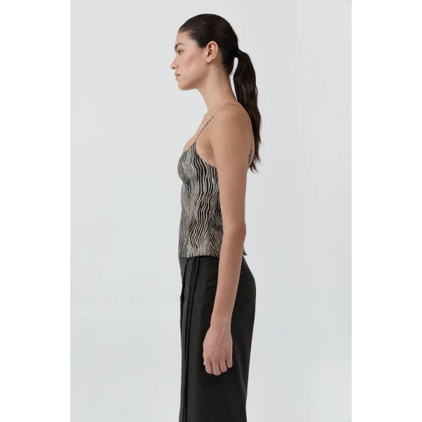 St. Agni Savannah Silk Cami in Sand, view 4