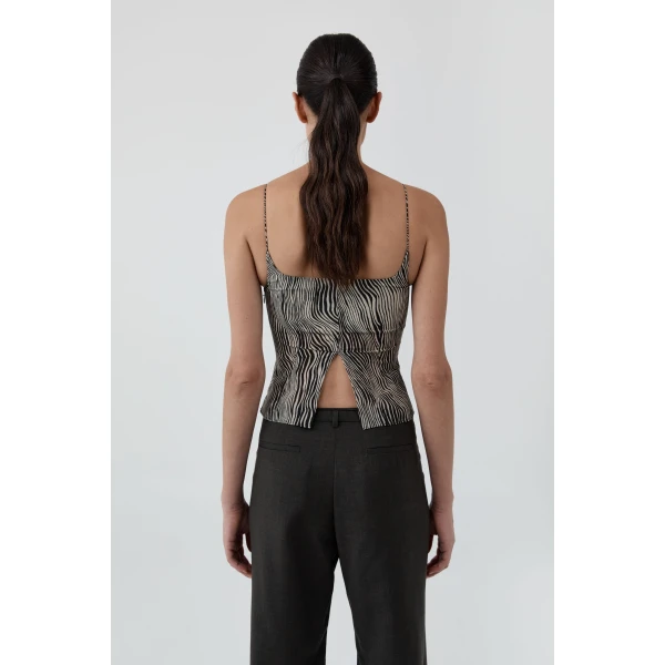 St. Agni Savannah Silk Cami in Sand, view 5