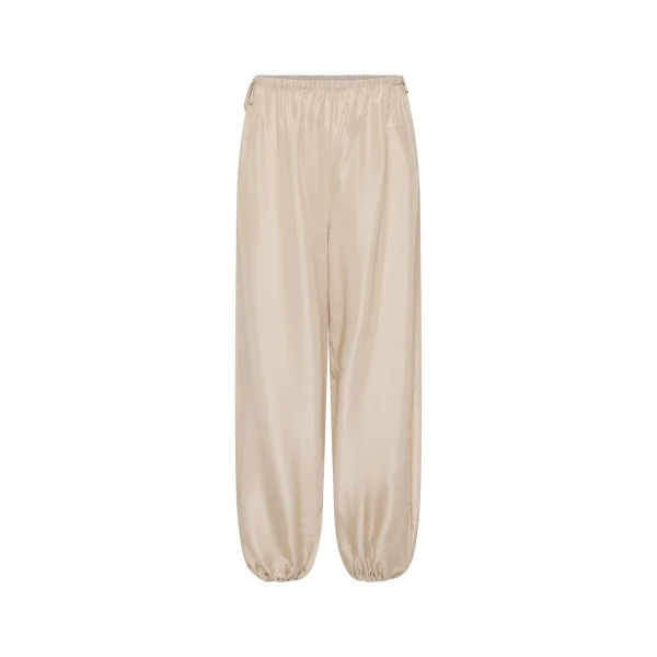 Silk Adjustable Balloon Pants in Soft Ash