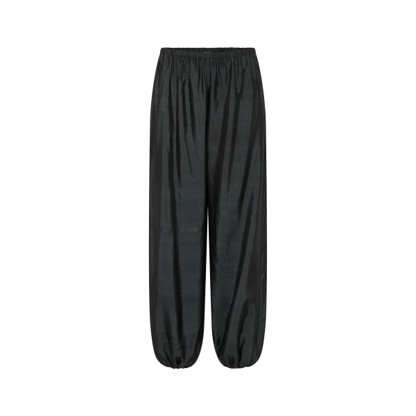 St. Agni Silk Adjustable Balloon Pants in Washed Black