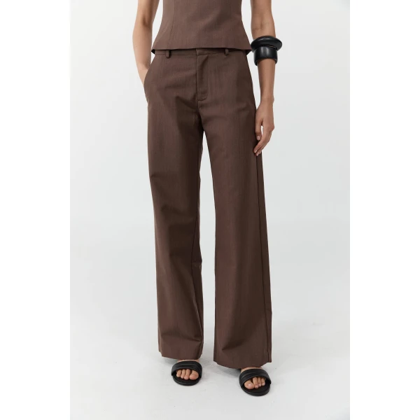 St. Agni Silk Canvas Carter Trousers in Mud, view 3