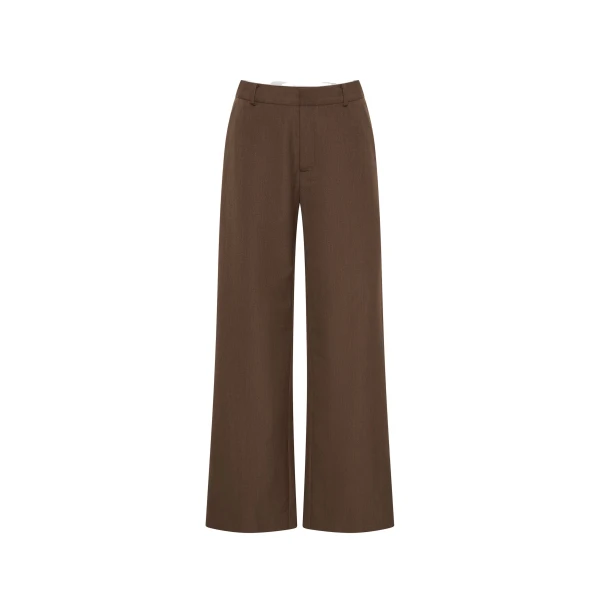 Silk Canvas Carter Trousers in Mud