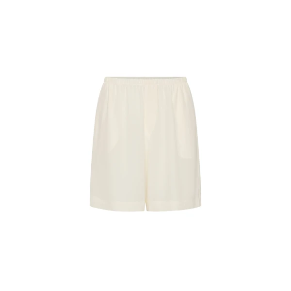 St. Agni Silk Everyday Relaxed Shorts in Tofu