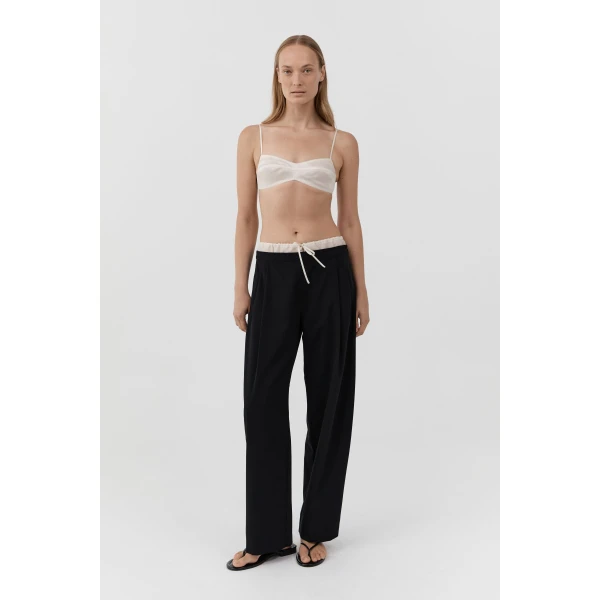 St. Agni Silk Organza Bralette in Talco, view 2