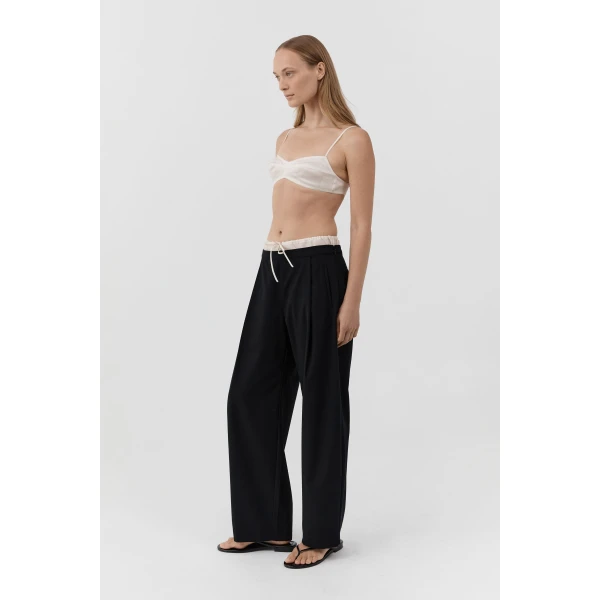 St. Agni Silk Organza Bralette in Talco, view 4
