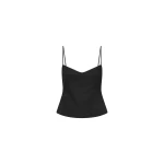 St. Agni Silk Wool Jacquard Cami in Black
