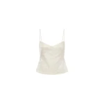 St. Agni Silk Wool Jacquard Cami in Talco