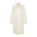St. Agni Silk Wool Jacquard Coat in Talco