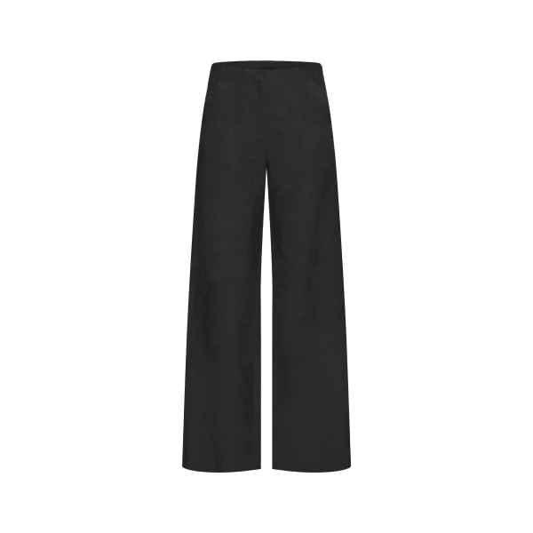 St. Agni Silk Wool Jacquard Minimal Pants in Black