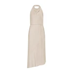 St. Agni Silk Wrap Dress in Soft Ash