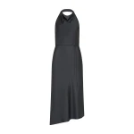 St. Agni Silk Wrap Dress in Washed Black