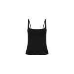 St. Agni Slim Square Neck Knit Top in Black
