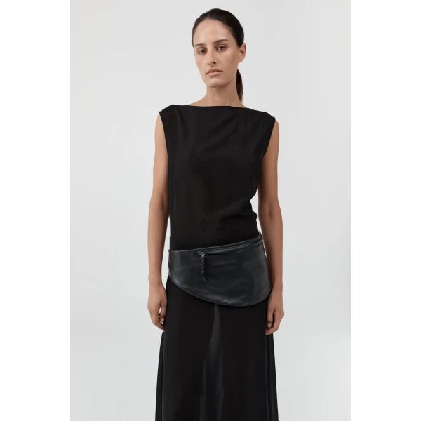 St. Agni Soft Belt Bag in Black, view 2