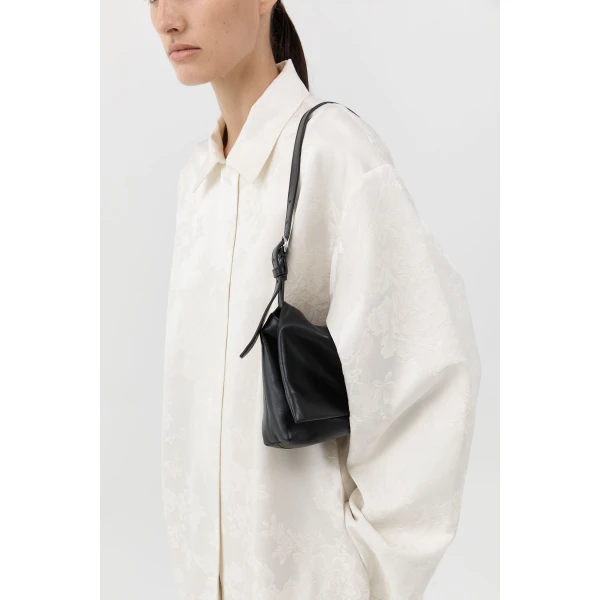 St. Agni Soft Detachable Belt Bag in Black, view 3