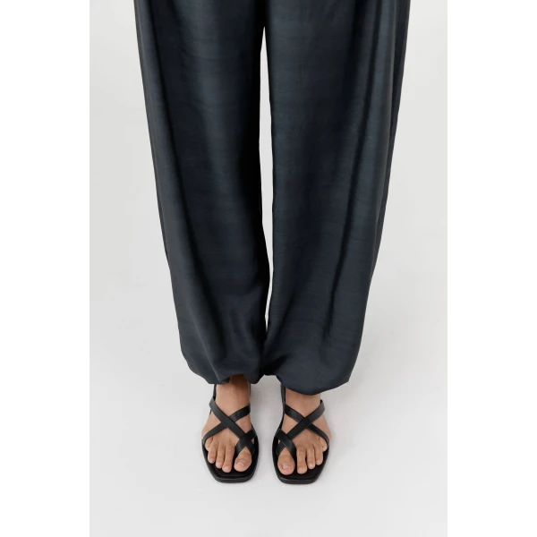 St. Agni Soft Strap Slide in Black, view 2