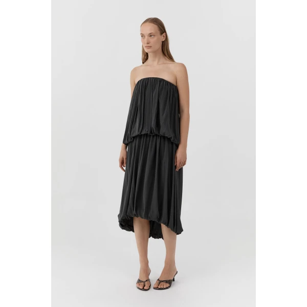 St. Agni Strapless Balloon Top in Magnet, view 4