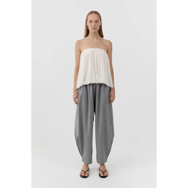 St. Agni Strapless Balloon Top in Talco, view 2