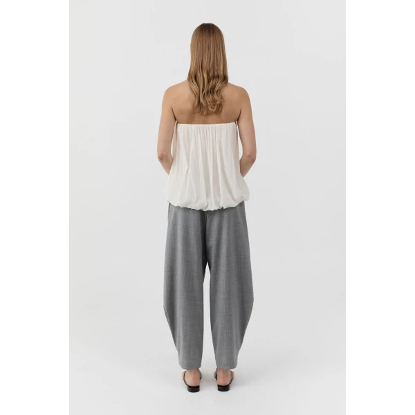 St. Agni Strapless Balloon Top in Talco, view 5