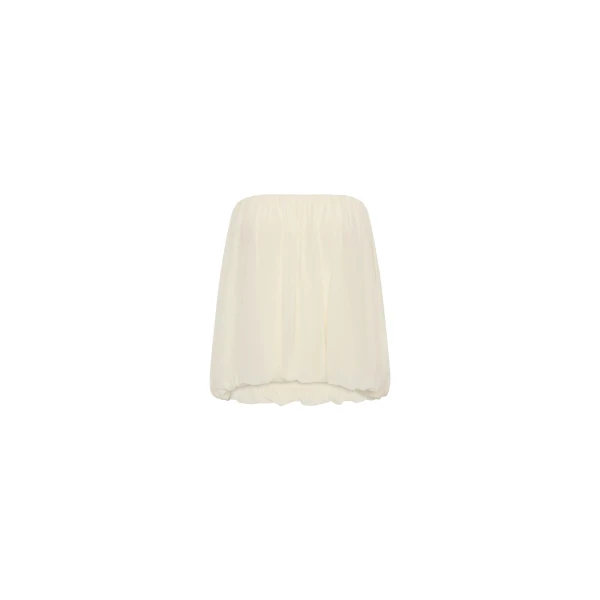 St. Agni Strapless Balloon Top in Talco