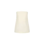 St. Agni Strapless Rouleau Tie Top in Ivory