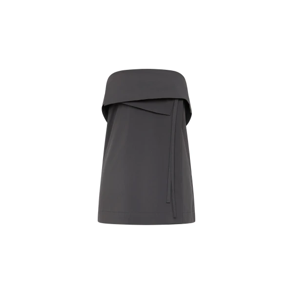 Strapless Wrap Top in Iron Glaze