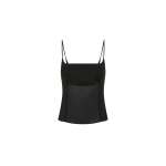 St. Agni Stretch Silk Cami in Black