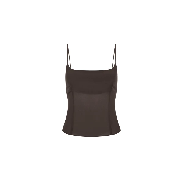 St. Agni Stretch Silk Cami in Cedar