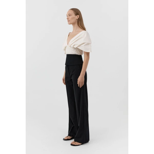 St. Agni Structured Veil Top in Talco, view 4