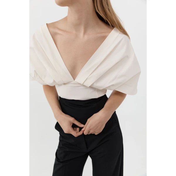 St. Agni Structured Veil Top in Talco, view 6