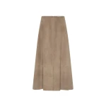 St. Agni Suede Circle Skirt in Earth