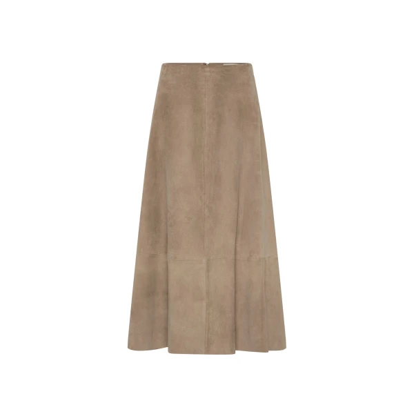 St. Agni Suede Circle Skirt in Earth