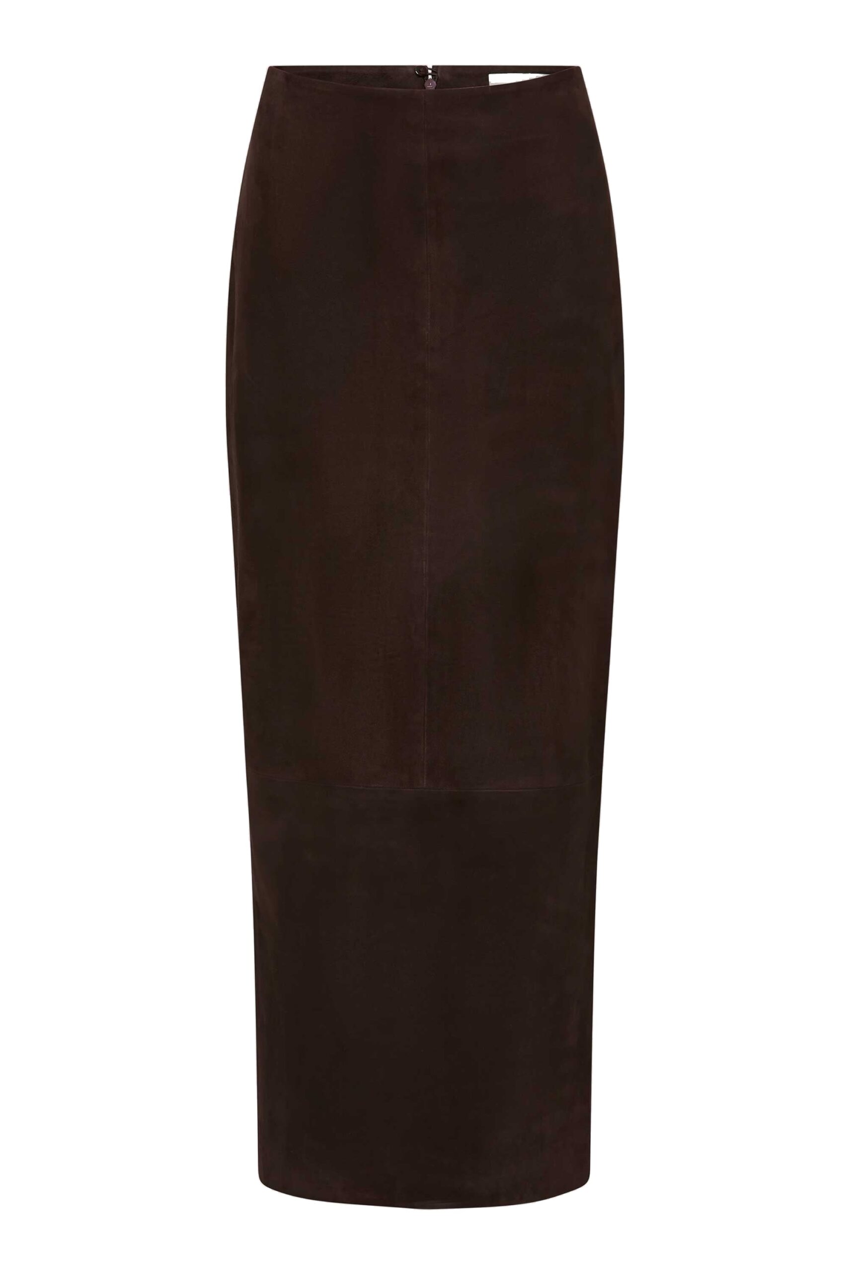 St. Agni Suede Column Skirt in Coffee | Skirts | Coveti St. Agni Suede Column Skirt in Coffee