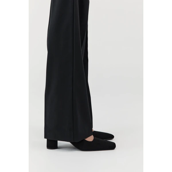 St. Agni Suede Cylinder Pump in Black, view 3