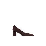 St. Agni Suede Cylinder Pump in Coffee