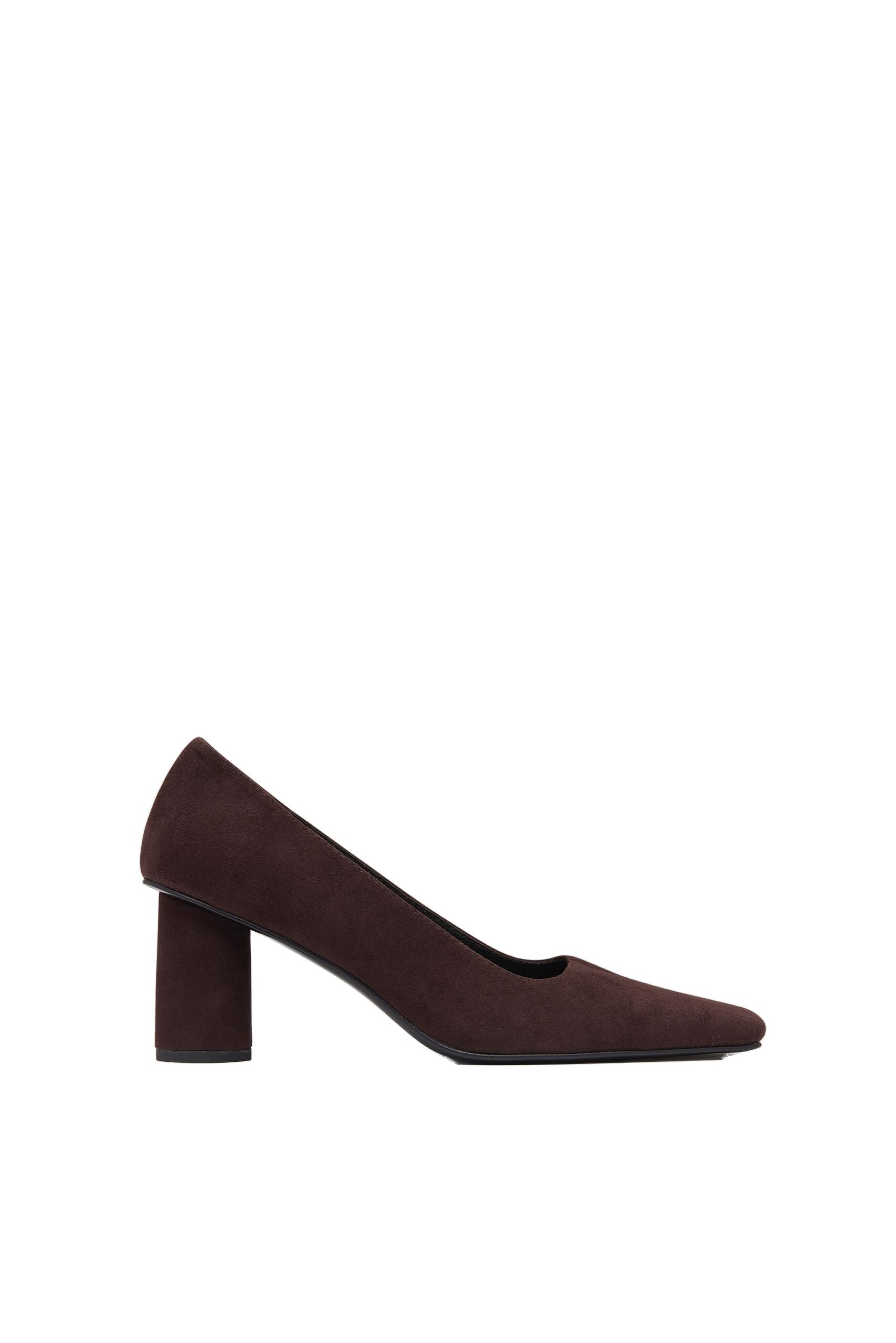 St. Agni Suede Cylinder Pump in Coffee | Heels | Coveti St. Agni Suede Cylinder Pump in Coffee
