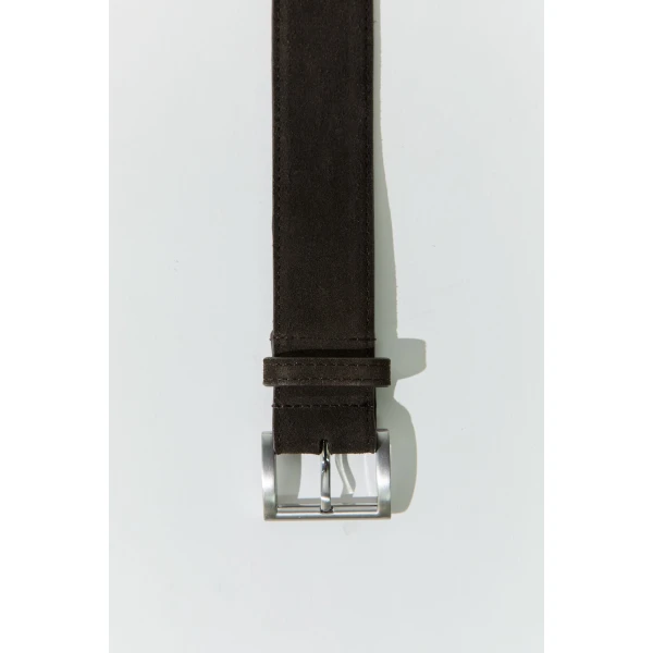 St. Agni Suede Homme Belt in Coffee, view 5
