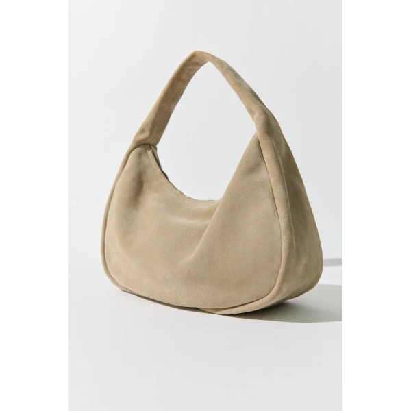 St. Agni Suede Large Bon Bon Bag in Rock, view 2
