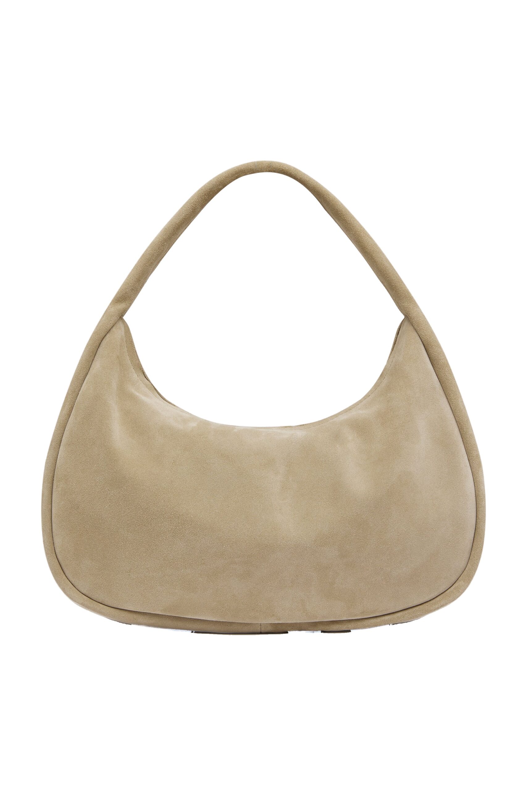 St. Agni Suede Large Bon Bon Bag in Rock | Shoulder Bags | Coveti St. Agni Suede Large Bon Bon Bag in Rock