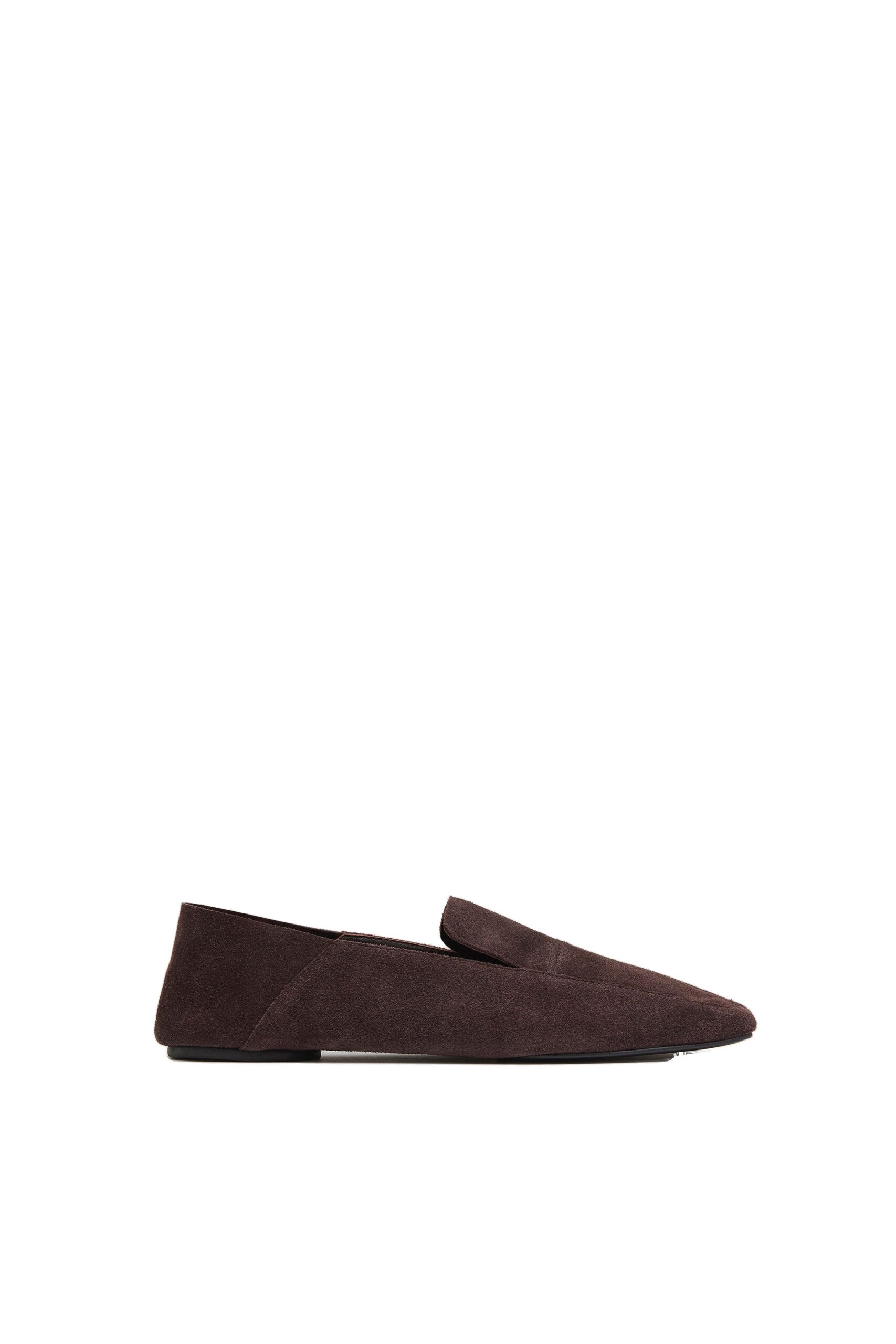 St. Agni Suede Minimal Flat Loafer in Coffee | Loafers | Coveti St. Agni Suede Minimal Flat Loafer in Coffee