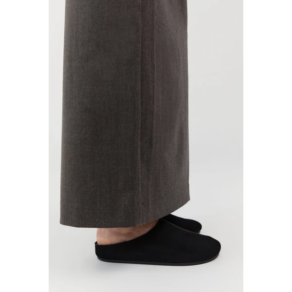 St. Agni Suede Mule in Black, view 3
