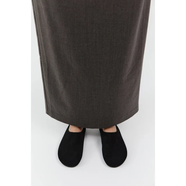 St. Agni Suede Mule in Black, view 5