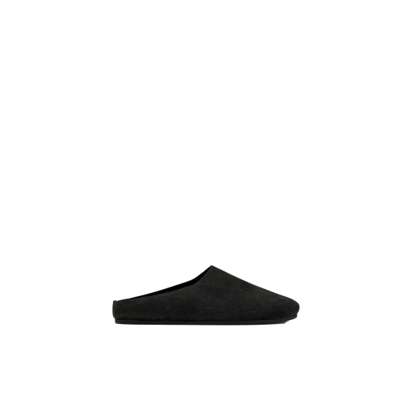 Suede Mule in Black