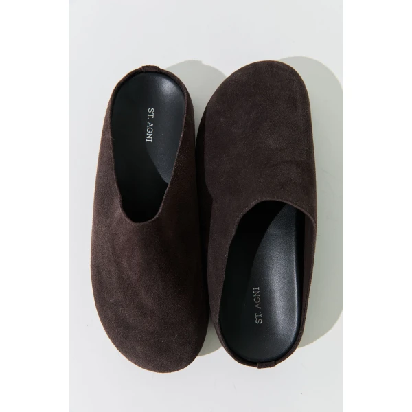 St. Agni Suede Mule in Coffee, view 4